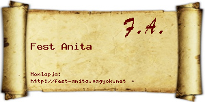 Fest Anita névjegykártya